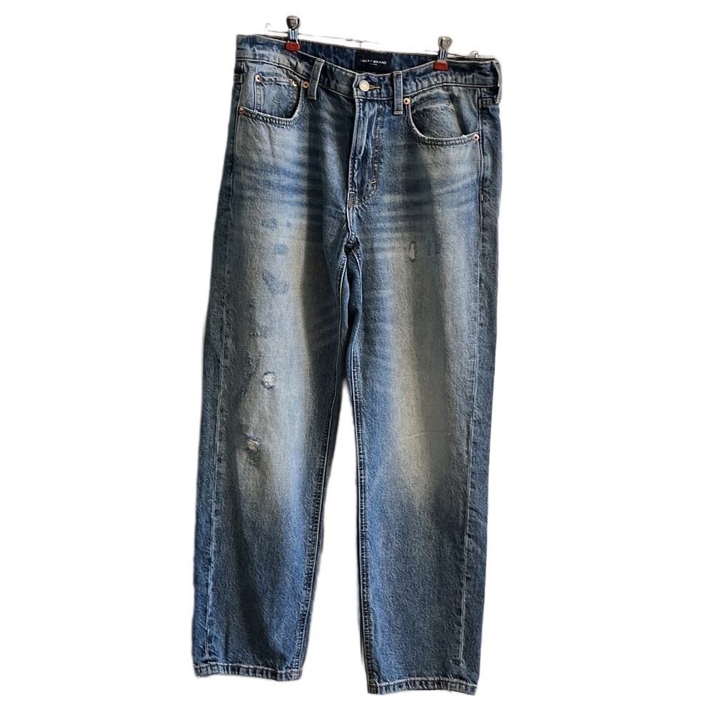 Women’s Lucky Brand Mid Wash Boy Mid Rise Relaxes Straight Jeans Size 6